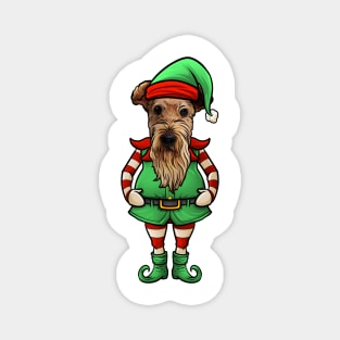 Airedale Terrier Christmas Elf Magnet