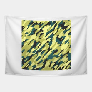 Teal light green Camouflage Tapestry