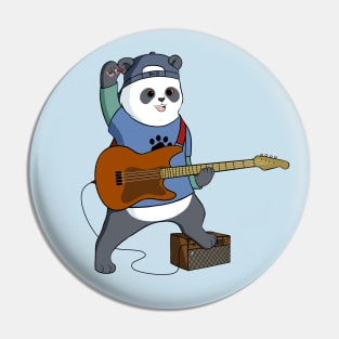 Panda Playing Guitar Pin