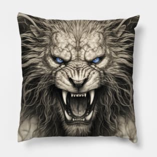 Blue Eyed beast Pillow
