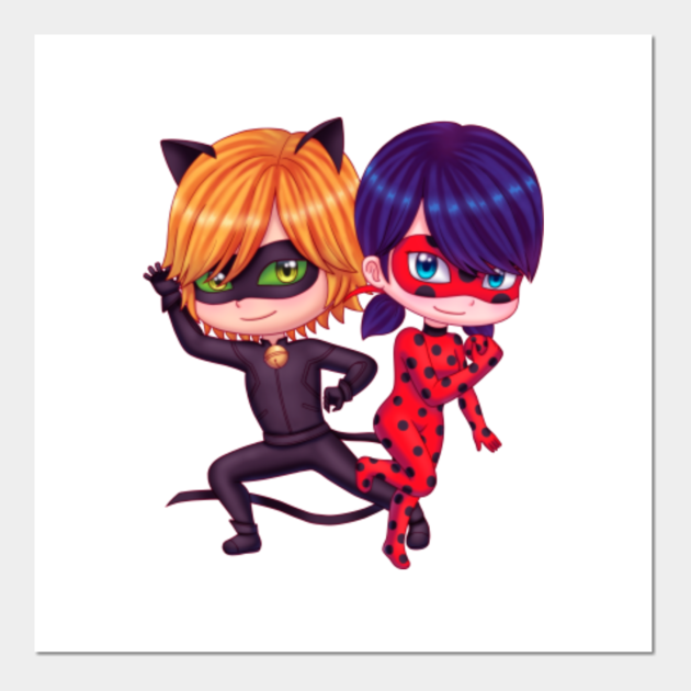 Ladybug And Chat Noir Miraculous Ladybug Poster E Stampa Artistica Teepublic It