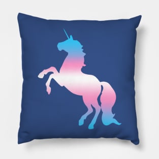 Trans Pride Unicorn Pillow