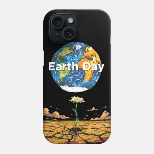 Earth Day: April 22nd A Reflection on Our Planet’s Fragile Existence on a dark (Knocked Out) background Phone Case