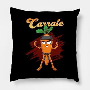 Carrate Karate Carrot Pun Pillow