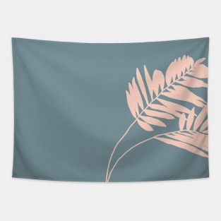 Palms on blue Tapestry