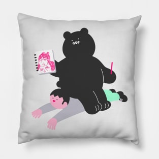Bear Artist Pillow