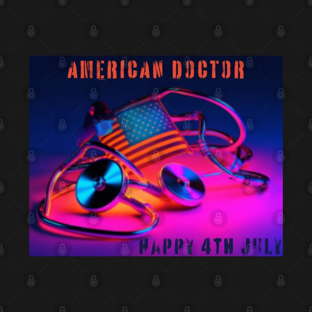 American Medic, american doctor, nurse, 4th july, neon by Pattyld