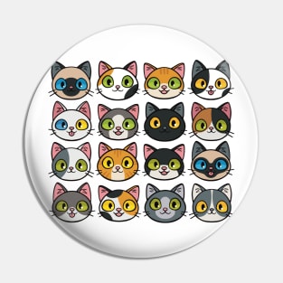 Happy Kitten Pattern Pin