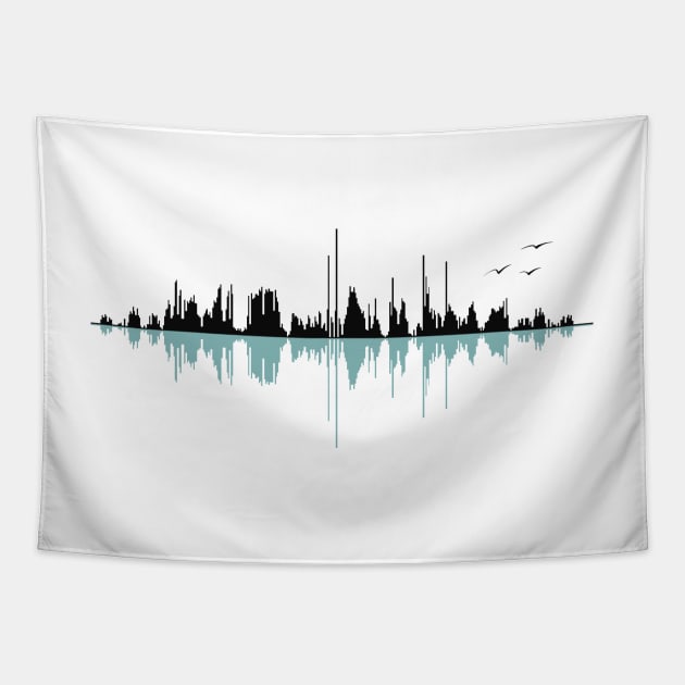 Music City (Black Version) Tapestry by expo