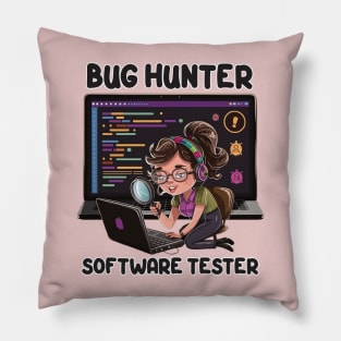 Bug Hunter Software Tester Pillow