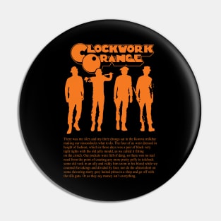 Clockwork Orange Silhouettes - Dark Pin