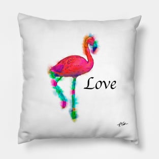 Love - Abstract Flamingo Step Pillow