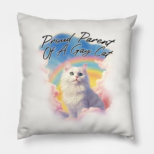 Proud Parent Of A Gay Cat Pillow