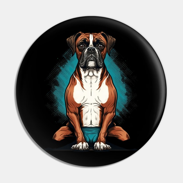 Boxer yoga Pin by JayD World