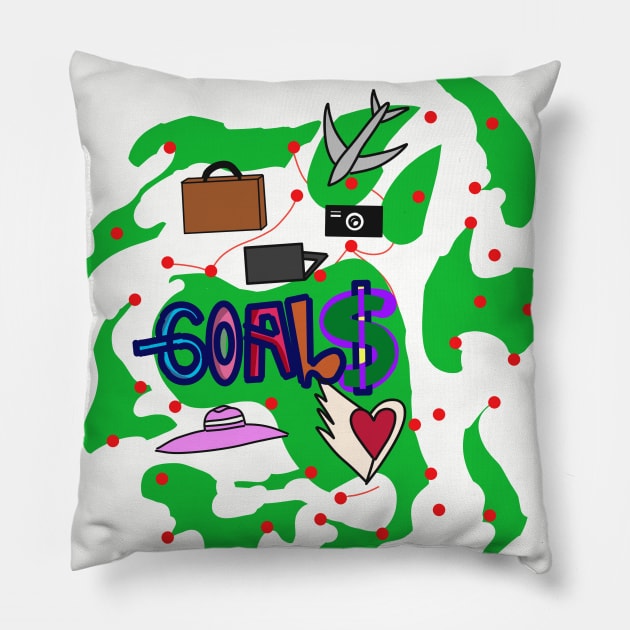 Goals Pillow by Sshirart