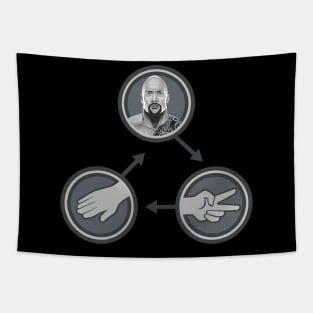 the rock paper scissors Tapestry