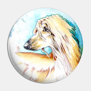 Cream Afghan Hound. Pin