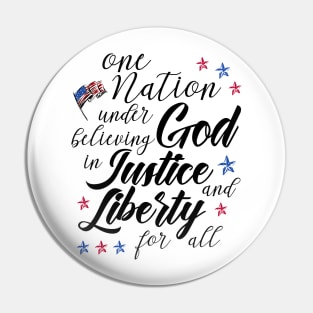 nation under believing god 4th of July outfit Pin