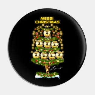 Funny Christmas Messi Christmas Tree 8 Ball D’or Pin