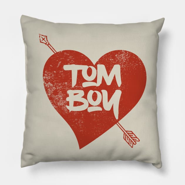 Tomboy Arrow Through Heart Pillow by SunGraphicsLab