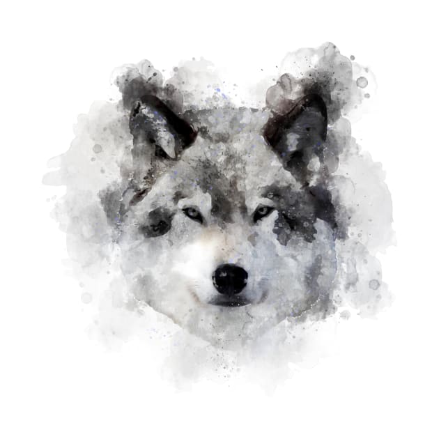 Wolf watercolor by Theurgy