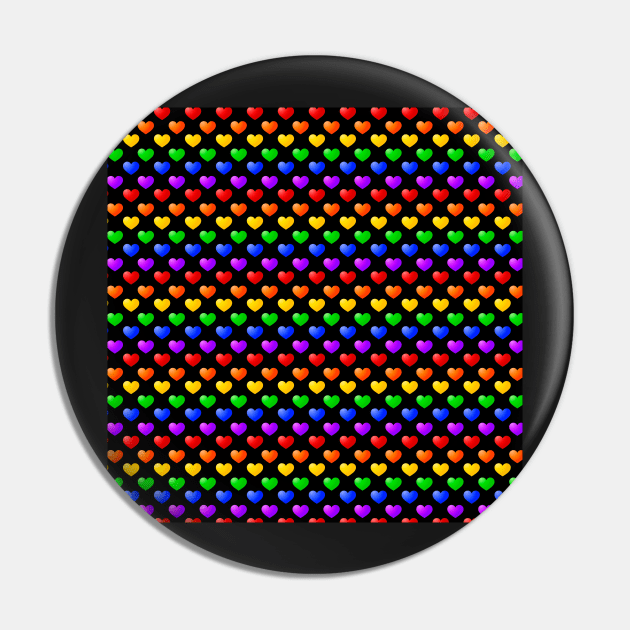 Valentine's Day Pattern - LGBT - Love is Love Pin by Kacarrot