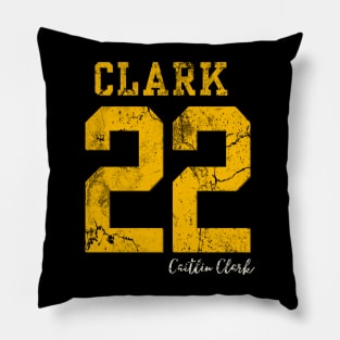 Distressed Clark 22 Caitlin Clark signature Pillow