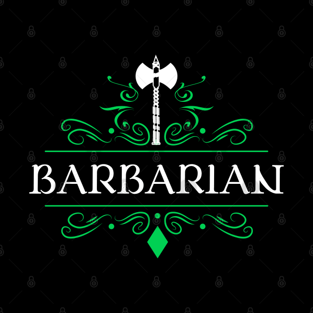 Barbarian Character Class Tabletop RPG - Role-playing Series by pixeptional