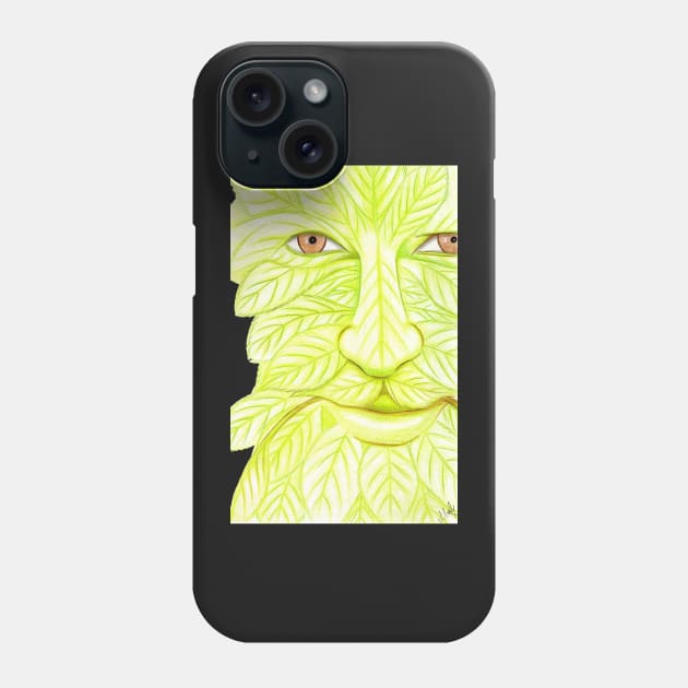 Man of the Forest, Green Man- Deep Purple Phone Case by EarthSoul