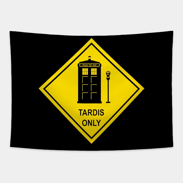 Timelord Parking Tapestry by RisaRocksIt