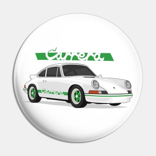 supercar 911 carrera rs turbo 1972 white green Pin