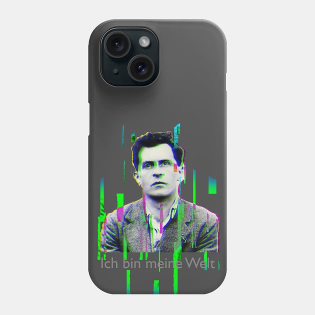 Ludwig Wittgenstein: I am my world (Ich bin meine Welt) Phone Case by Blacklinesw9