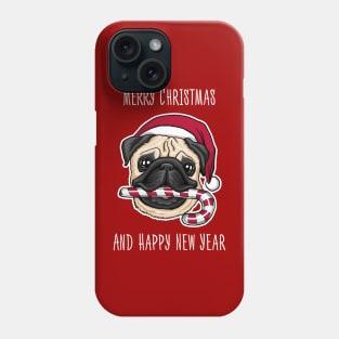 Marry xmas funny mops for dog's lovers Phone Case