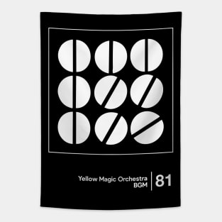 YMO / Minimalist Style Graphic Design Tapestry