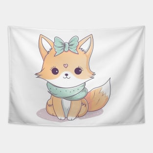 Cute Kawaii Fox Tapestry