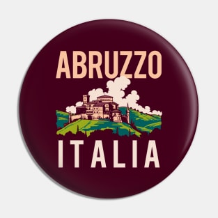 Abruzzo, Italia / Retro Italian Region Design Pin
