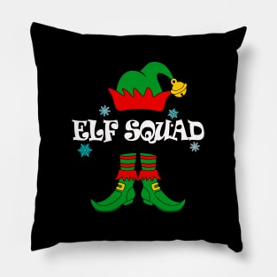 Elf Squad Funny Christmas Holiday Gift T Shirt Pillow