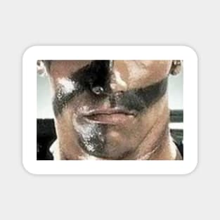 arnie commando face mask Magnet