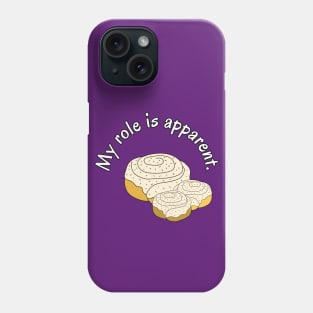 My Role is Apparent Funny Parent Humor / Dad Joke Cinnamon Roll Family Pocket Version (MD23Frd011b2) Phone Case