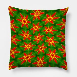 Red Blossom Pattern Pillow