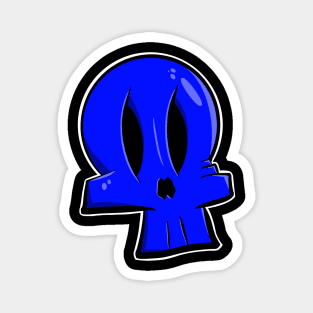 Blue Skull Magnet