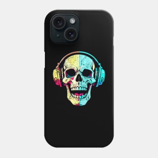 skull and headphones Phone Case