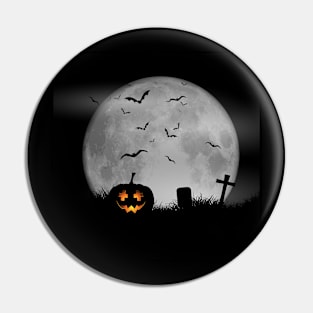 Spooky Moon Pin