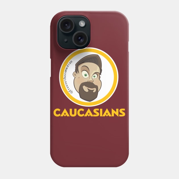 Caucasians - Washington Football Parody Phone Case by freezethecomedian