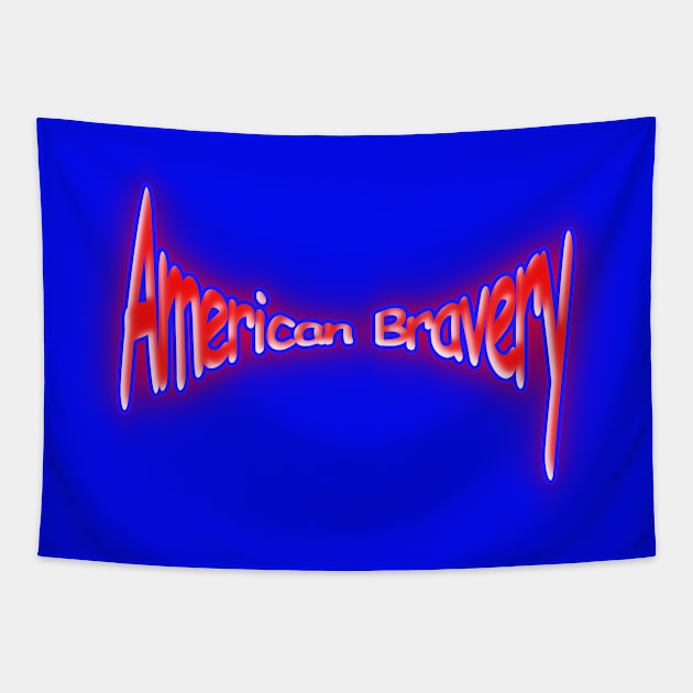 American Bravery Red White & Blue Tapestry by Creative Creation