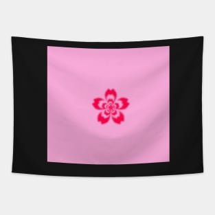 pink hibiscus aura print Tapestry