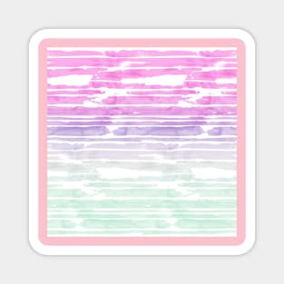 Pink Sunset Stripes Magnet