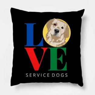 Love Service Dogs Dark Pillow