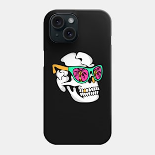 Skull vacation palm trees Phone Case