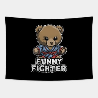 Teddy Bear Fighter Karate Tapestry